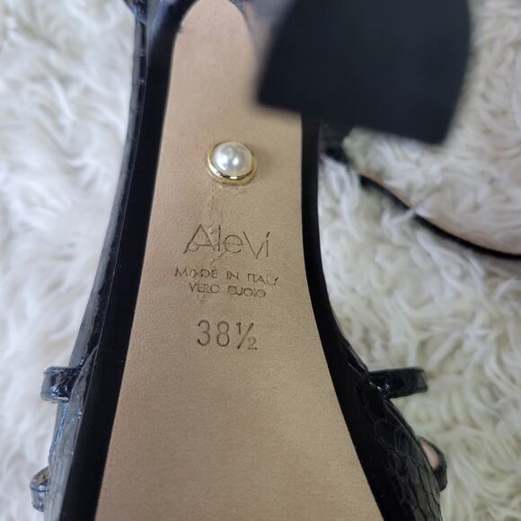 Alevi Milano Caterina Leather Stilletto Pumps Heels 38.5/8.5 - Picture 11 of 13